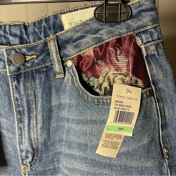 Vince Camuto Distressed Embroidered Jeans - Size 29 - Picture 4 of 6